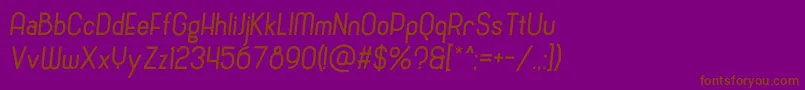 CronusItalic Font – Brown Fonts on Purple Background