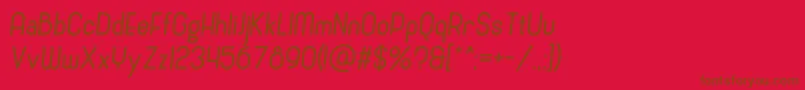 CronusItalic-fontti – ruskeat fontit punaisella taustalla