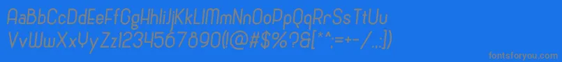 CronusItalic-fontti – harmaat kirjasimet sinisellä taustalla