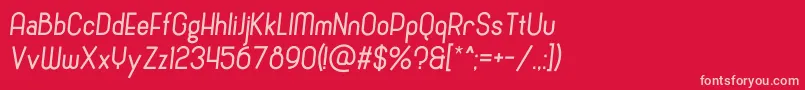 CronusItalic Font – Pink Fonts on Red Background