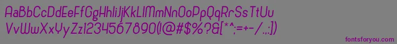 Шрифт CronusItalic – фиолетовые шрифты на сером фоне