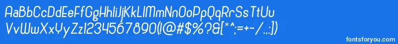 CronusItalic Font – White Fonts on Blue Background
