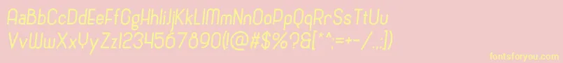 CronusItalic Font – Yellow Fonts on Pink Background