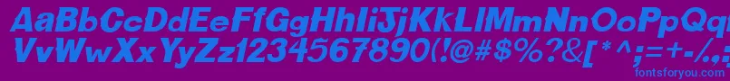 CactussskBolditalic Font – Blue Fonts on Purple Background