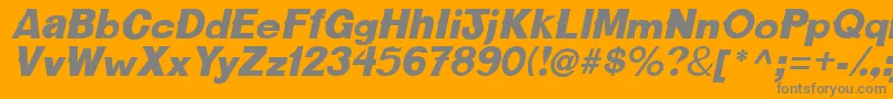 CactussskBolditalic Font – Gray Fonts on Orange Background