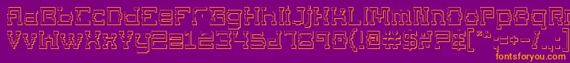 Superago3D Font – Orange Fonts on Purple Background