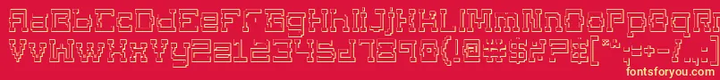 Superago3D Font – Yellow Fonts on Red Background