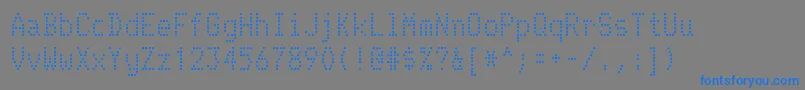 フォントTelidon – 灰色の背景に青い文字