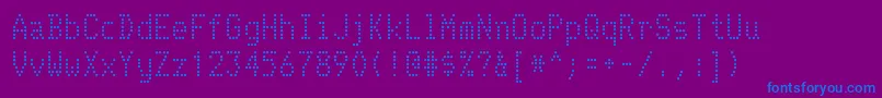 Telidon Font – Blue Fonts on Purple Background