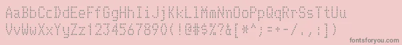 フォントTelidon – ピンクの背景に灰色の文字