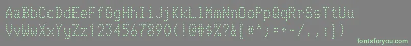 Telidon Font – Green Fonts on Gray Background