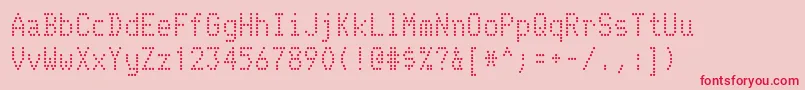 Telidon Font – Red Fonts on Pink Background