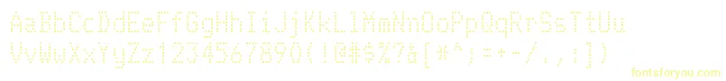 フォントTelidon – 白い背景に黄色の文字