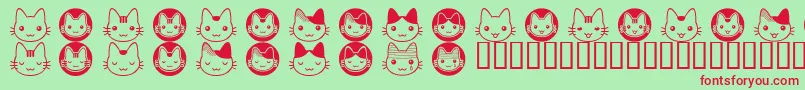 Fb Font – Red Fonts on Green Background