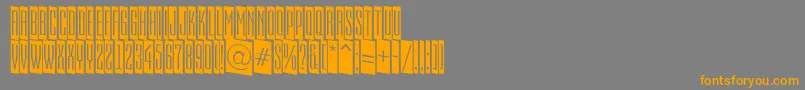 EmpirialcmdnRegular-Schriftart – Orangefarbene Schriften auf grauem Hintergrund