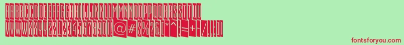 EmpirialcmdnRegular Font – Red Fonts on Green Background