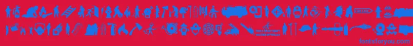 FireDepartment Font – Blue Fonts on Red Background