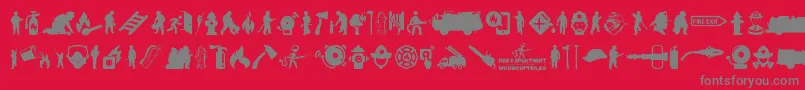 FireDepartment Font – Gray Fonts on Red Background