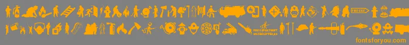 FireDepartment Font – Orange Fonts on Gray Background