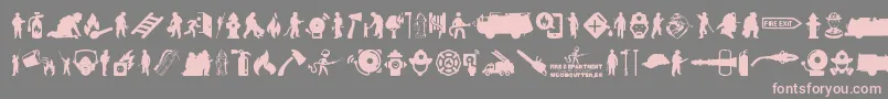 FireDepartment Font – Pink Fonts on Gray Background