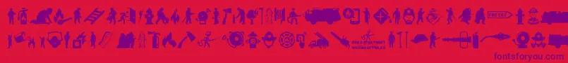 FireDepartment Font – Purple Fonts on Red Background