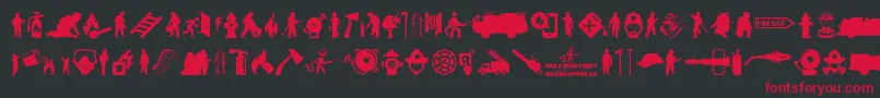 FireDepartment Font – Red Fonts on Black Background