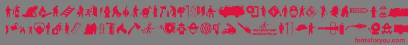 FireDepartment Font – Red Fonts on Gray Background