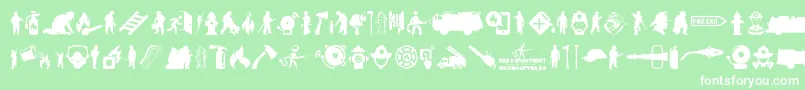 FireDepartment Font – White Fonts on Green Background