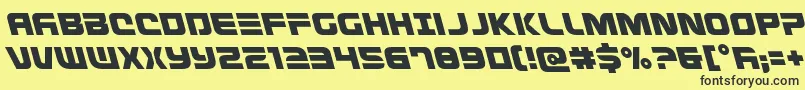 Police Defconzeroleft – polices noires sur fond jaune