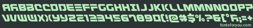 Defconzeroleft Font – Green Fonts on Black Background