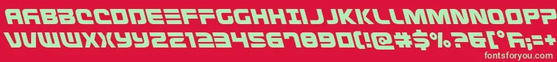 Defconzeroleft Font – Green Fonts on Red Background