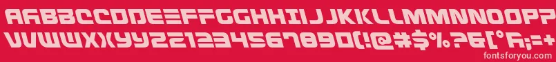 フォントDefconzeroleft – 赤い背景にピンクのフォント