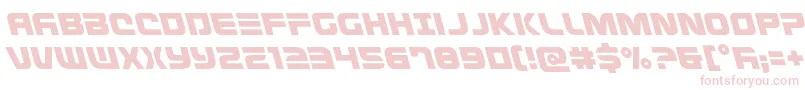 フォントDefconzeroleft – 白い背景にピンクのフォント