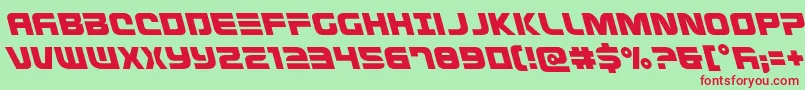 Defconzeroleft Font – Red Fonts on Green Background