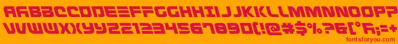 Defconzeroleft Font – Red Fonts on Orange Background