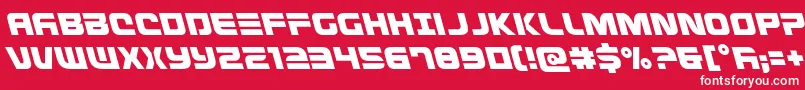 Defconzeroleft Font – White Fonts on Red Background