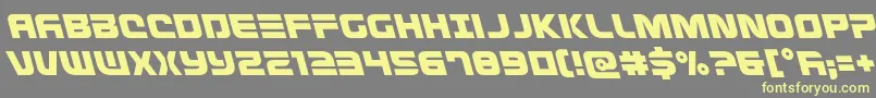 Defconzeroleft Font – Yellow Fonts on Gray Background