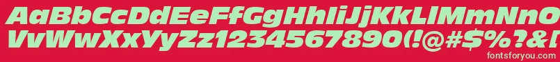 Incised901NordItalicBt Font – Green Fonts on Red Background