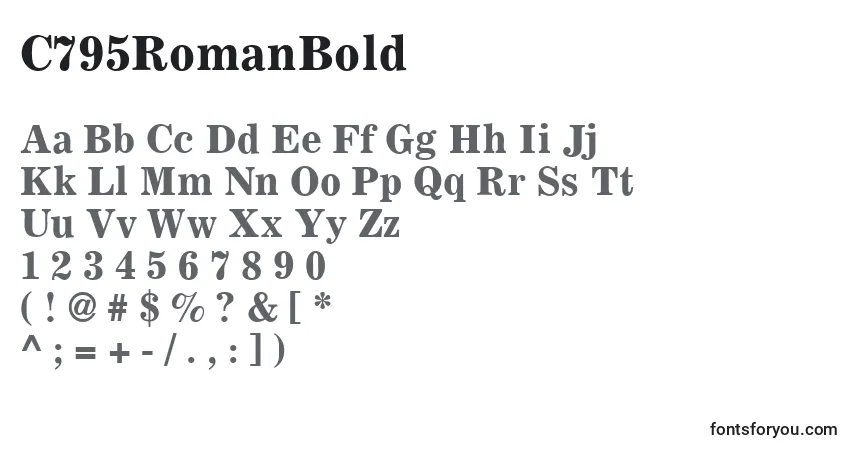 Fuente C795RomanBold - alfabeto, números, caracteres especiales