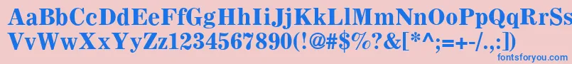 C795RomanBold Font – Blue Fonts on Pink Background