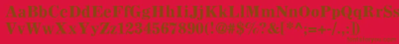 C795RomanBold Font – Brown Fonts on Red Background
