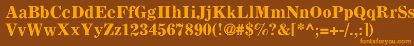 C795RomanBold Font – Orange Fonts on Brown Background