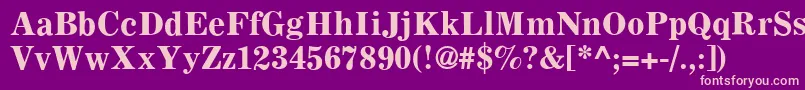 C795RomanBold Font – Pink Fonts on Purple Background
