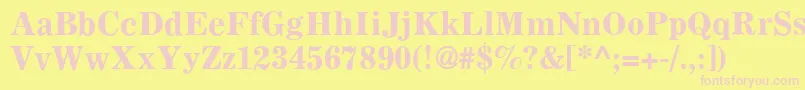C795RomanBold Font – Pink Fonts on Yellow Background