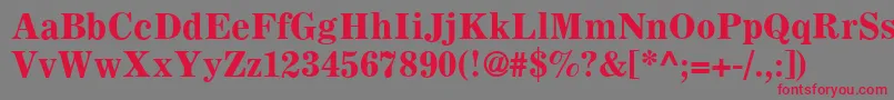 C795RomanBold Font – Red Fonts on Gray Background