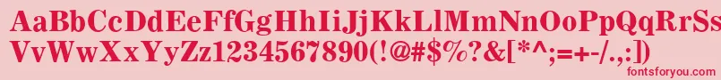 C795RomanBold Font – Red Fonts on Pink Background