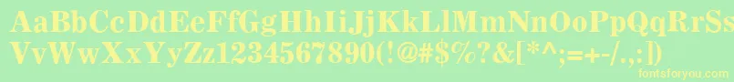 C795RomanBold Font – Yellow Fonts on Green Background