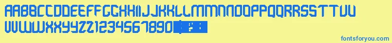 EmeraldCity Font – Blue Fonts on Yellow Background