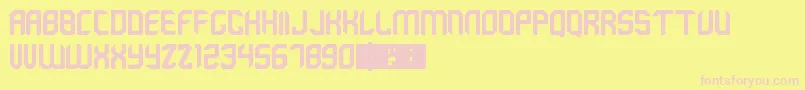 EmeraldCity Font – Pink Fonts on Yellow Background