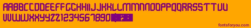 EmeraldCity Font – Purple Fonts on Orange Background